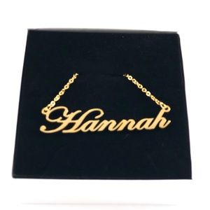 14K Gold Plated Name Necklace - Hannah
